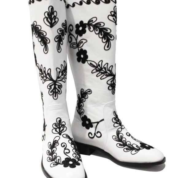 Genuine Leather Embroidered Custom Boots - Picture 1 of 1